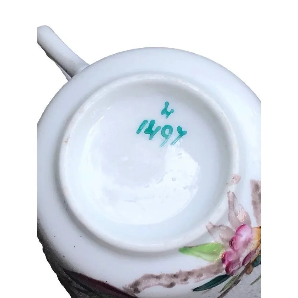 Antique W.A.A. William A Adderley bone China cup and saucer  THORN Birds